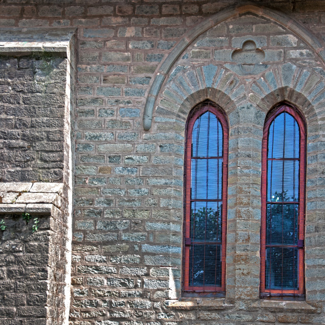 "Anglican styled windows" stock image