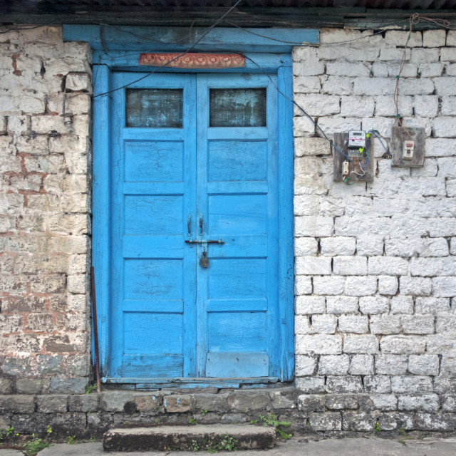 "The Blue Door" stock image