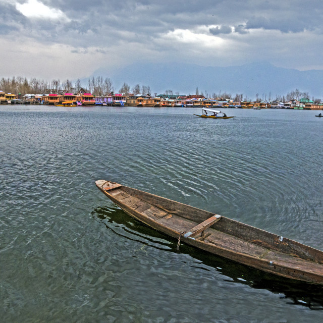 "Shikara Boat at Dal Lake, Srinagar" stock image