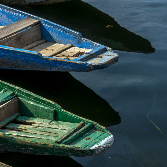 "Shikara Boats at Dal Lake, Srinagar" stock image