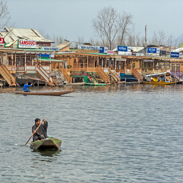 "House Boats at Dal Lake, Srinagar" stock image