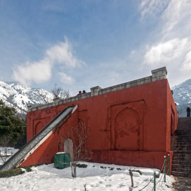 "The Mughal Garden, Cheshmashahi, Srinagar." stock image