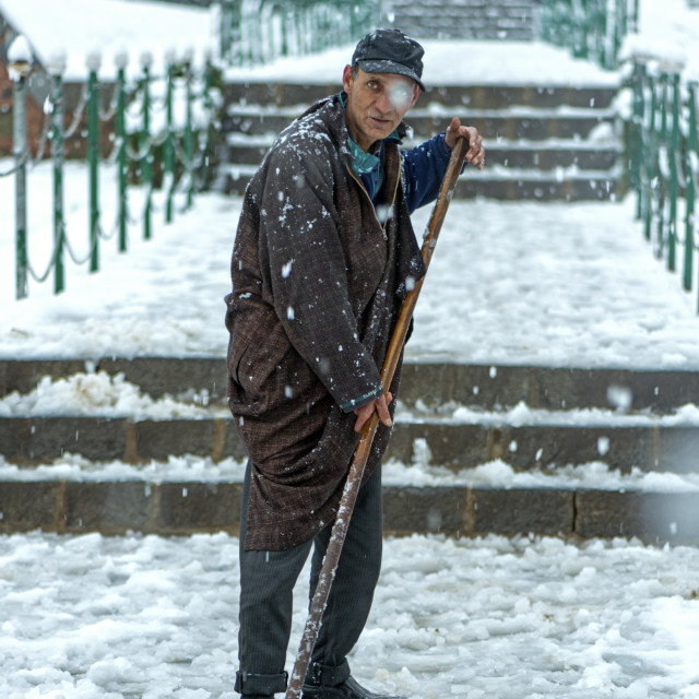 "The Snow Cleaner" stock image