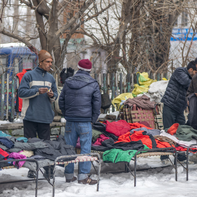 "A Street Market" stock image