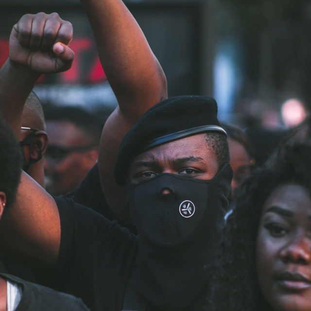 "Justice for George Floyd (BML) protest, Aarhus (June 2020)" stock image