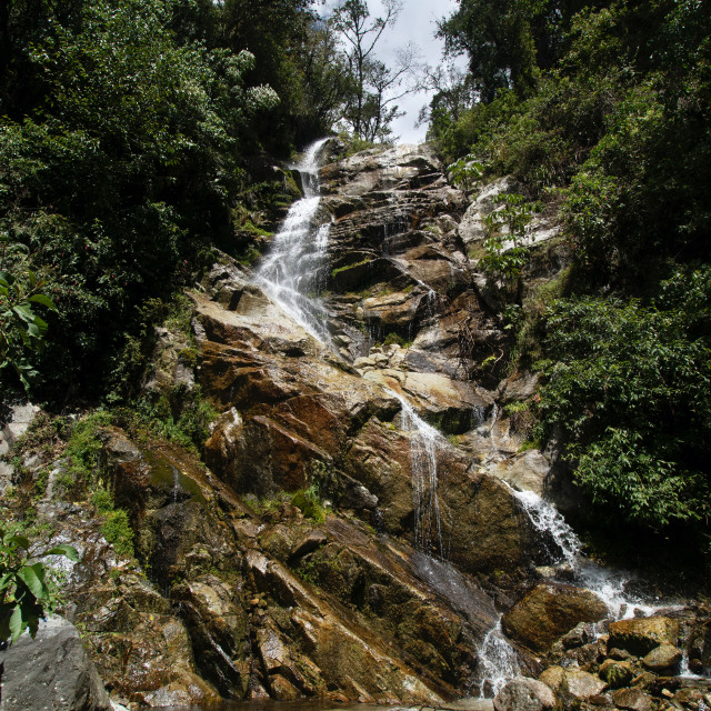 "Waterfall on the Inca Trail" stock image