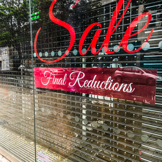 "Sale- final reductions" stock image