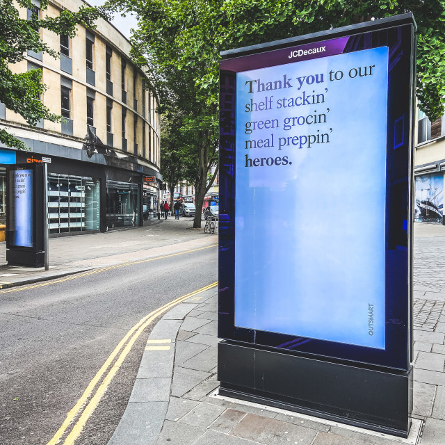 "Thank you key workers" stock image