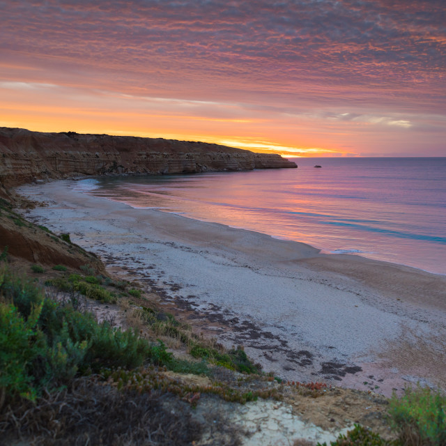 "Sunset at Maslin Beach, South Australia" stock image