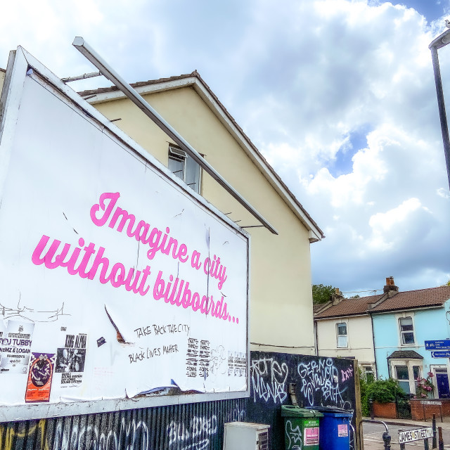 "A city without billboards" stock image