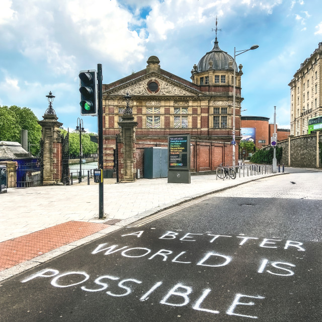 "A better world is possible" stock image