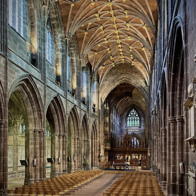 "Chester Cathedral Interior" stock image