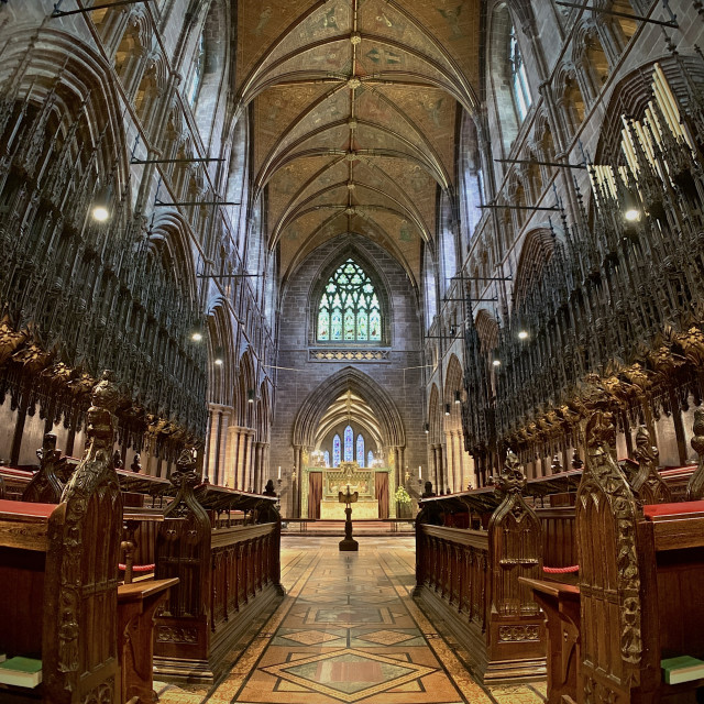 "Chester Cathedral Interior" stock image