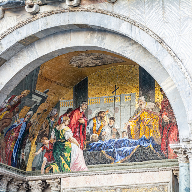 "Decorative Art Work, St Mark's Basilica, Venice, italy" stock image