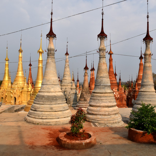 "Many Stupas #2" stock image