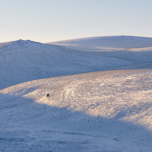 "North Dartmoor Snow" by Bruce Little - £20.00 "North Dartmoor Snow" stock image
