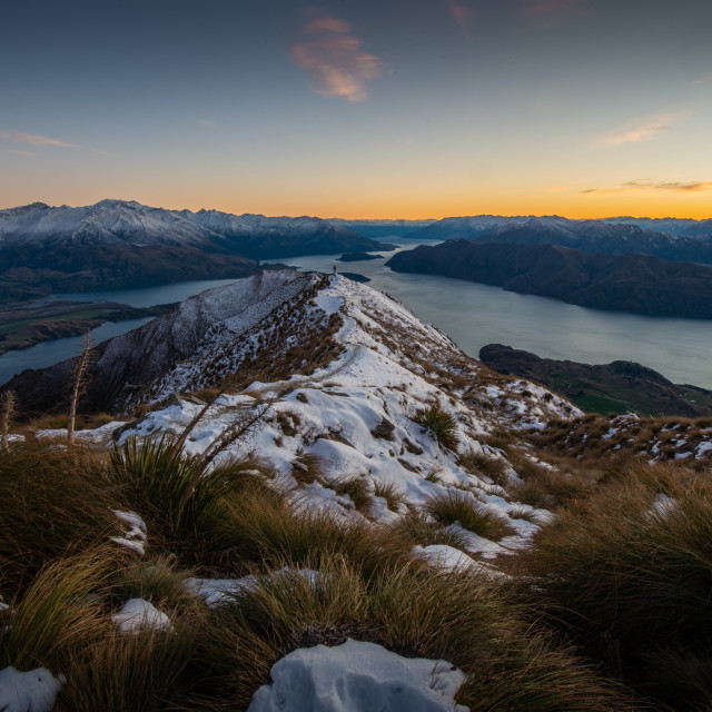 "Sunrise at Roy's Peak" by Capture and Keep Photography - £10.00 "Sunrise at Roy's Peak" stock image