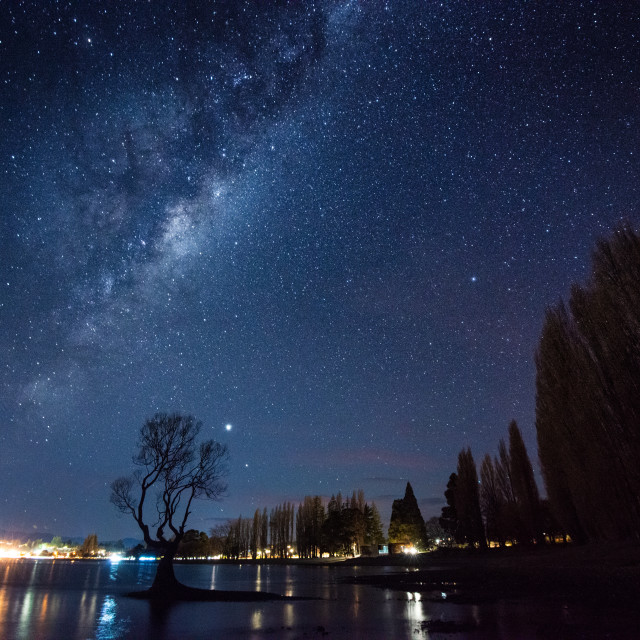 "Milky Way over Wanaka" by Capture and Keep Photography - £10.00 "Milky Way over Wanaka" stock image