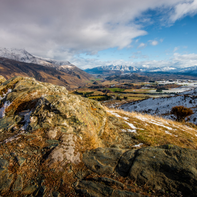 "Lookout over Queenstown" by Capture and Keep Photography - £10.00 "Lookout over Queenstown" stock image