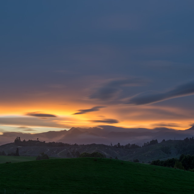 "Sunset at Nelson" by Capture and Keep Photography - £10.00 "Sunset at Nelson" stock image
