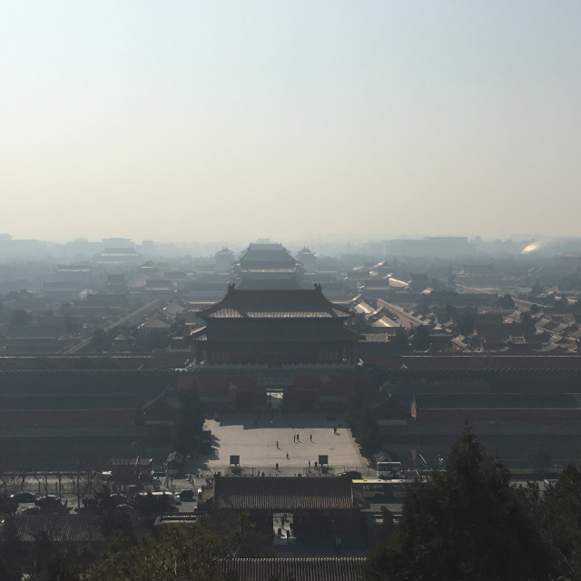 "Forbidden City from Jingshan Park, Beijing" stock image