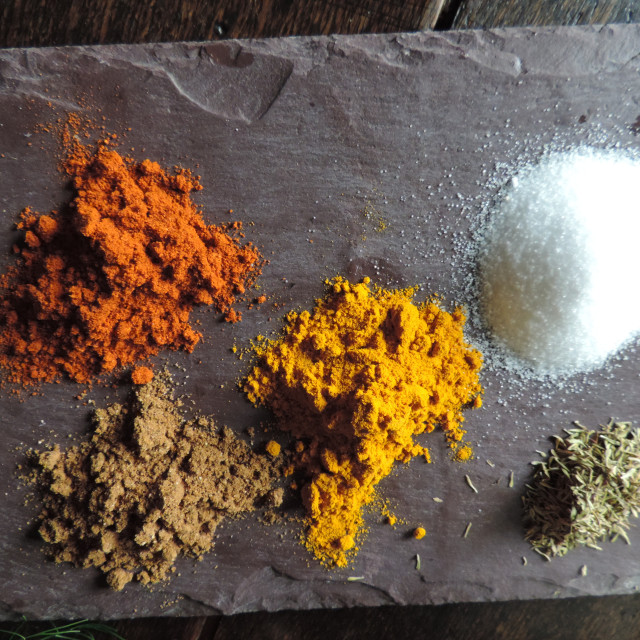 "Herbs, Spices, Salt" stock image