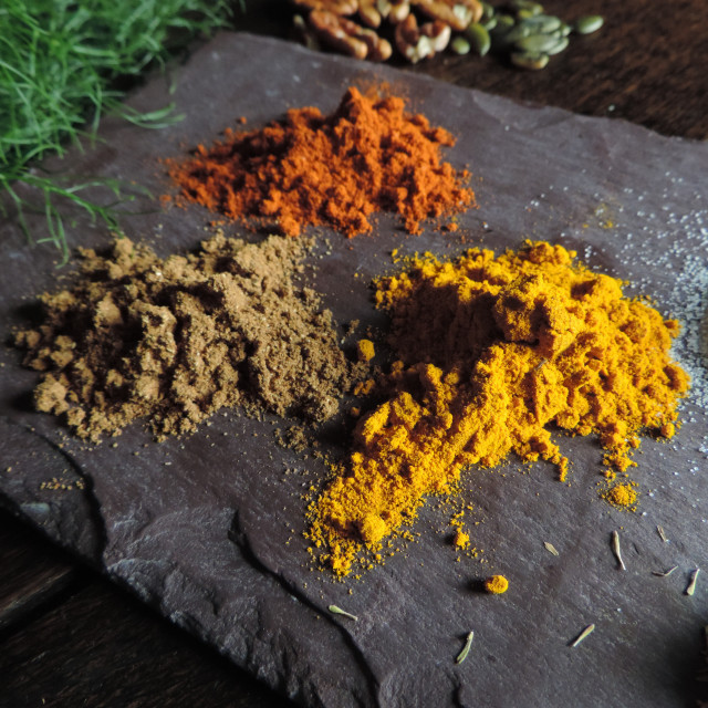 "Spices on a Slate" by Rob Jones - $12.27 "Spices on a Slate" stock image