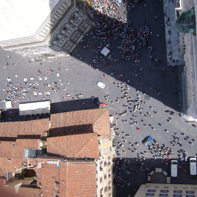 "View from top of Giotto's Campanile, Florence, Italy" stock image