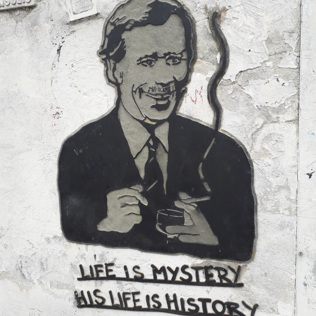 "Vaclav Havel graffiti , Prague, Czech Republic" stock image