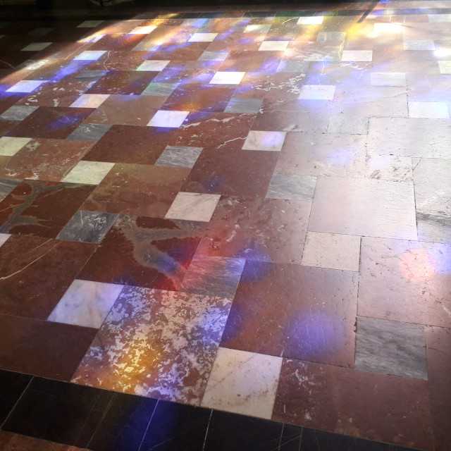 "Floor of Saint Vitus Cathedral, Prague, Czech Republic" stock image