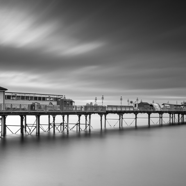 "Long exposure at Teignmouth Pier" by Bruce Little - £20.00 "Long exposure at Teignmouth Pier" stock image