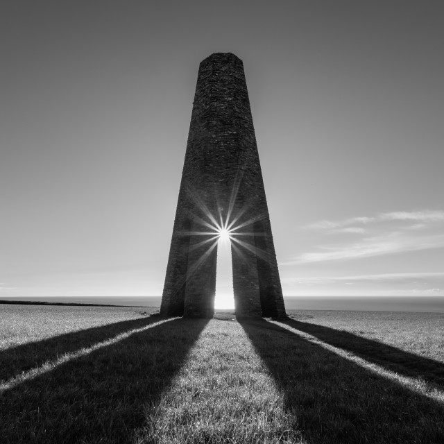 "Sunrise at Kingswear Daymark Tower" by Bruce Little - £20.00 "Sunrise at Kingswear Daymark Tower" stock image