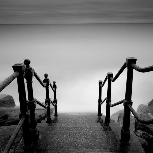 "Long exposure at Sidmouth" by Bruce Little - £20.00 "Long exposure at Sidmouth" stock image