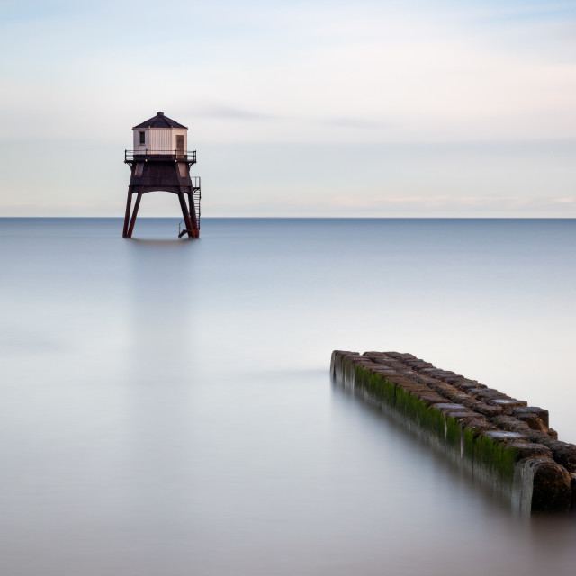 "Toward Dovercourt Low Lighthouse" by Bruce Little - £20.00 "Toward Dovercourt Low Lighthouse" stock image
