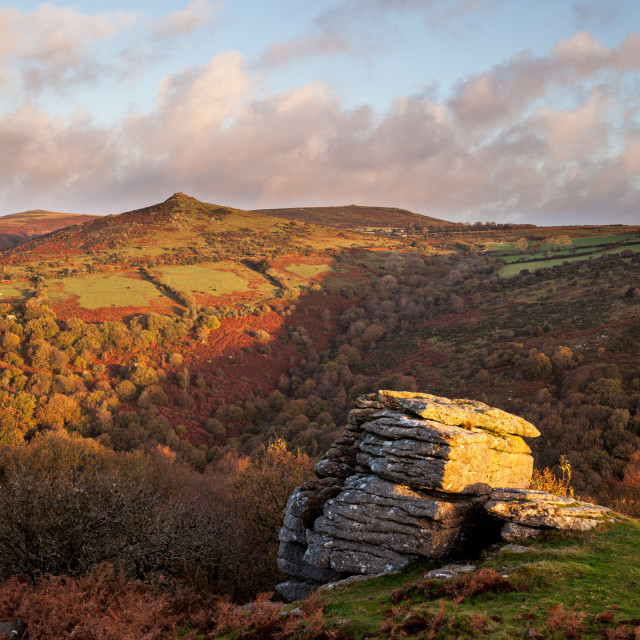 "Dart Valley from North Tor" by Bruce Little - £20.00 "Dart Valley from North Tor" stock image