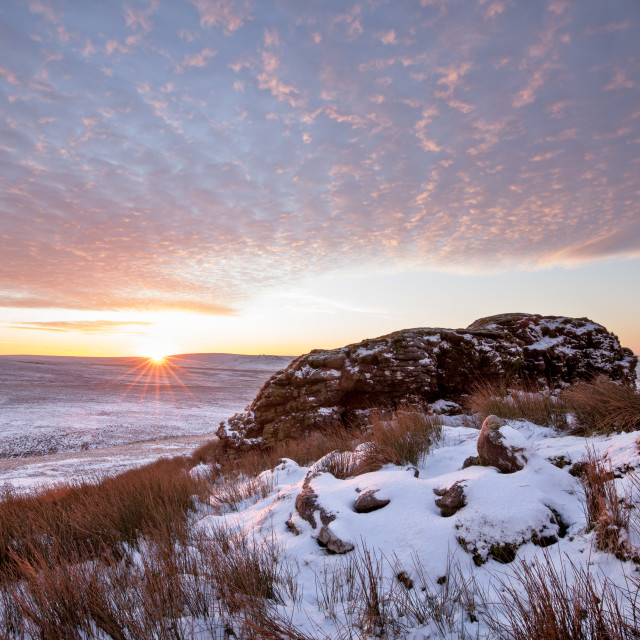 "Sunrise at Dunna Goat" by Bruce Little - £20.00 "Sunrise at Dunna Goat" stock image