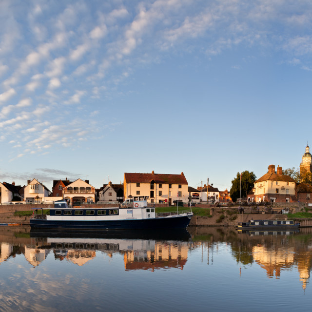 "Upton Riverside Panorama" by Bruce Little - £20.00 "Upton Riverside Panorama" stock image