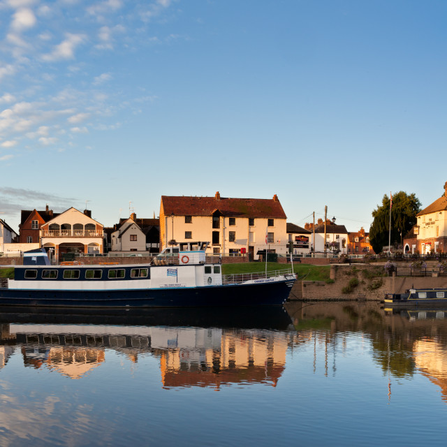 "Upton Riverside Panorama" by Bruce Little - £20.00 "Upton Riverside Panorama" stock image