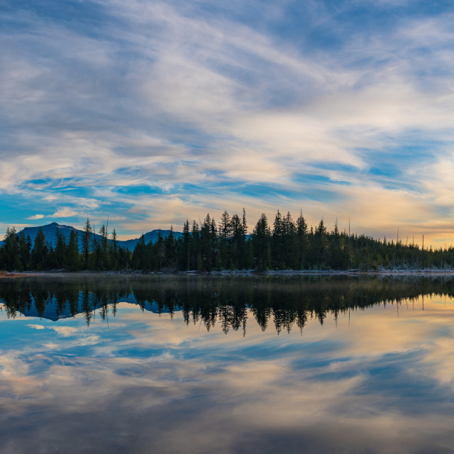 "An Evening At A Lake" stock image