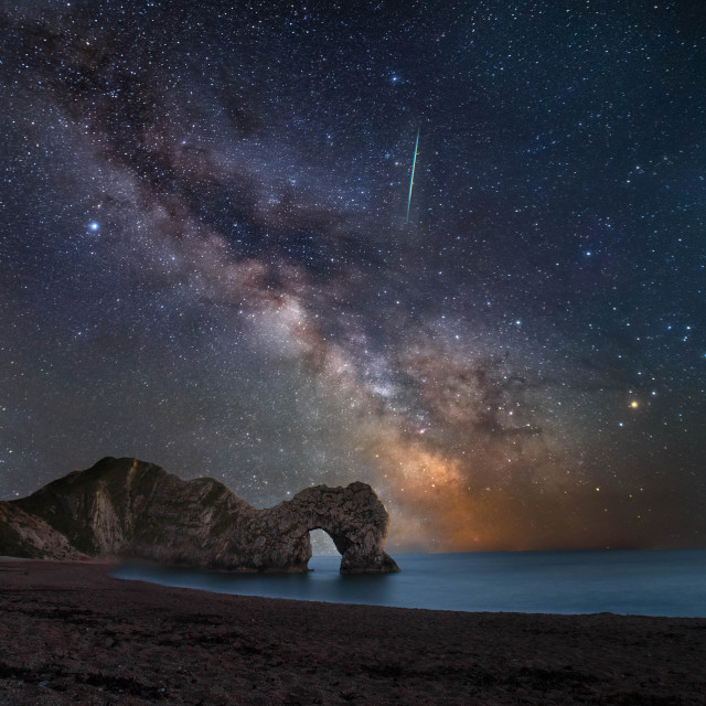 "Milkway over Durdle Door, Dorset" by Kat Lawman - £20.00 "Milkway over Durdle Door, Dorset" stock image