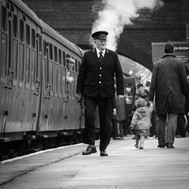 "The Station Master" stock image