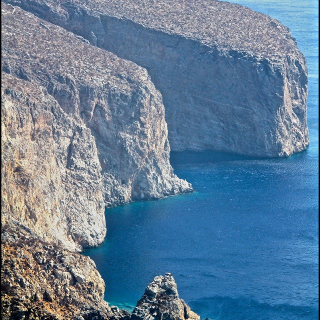 "Cliffs of Amorgos" stock image