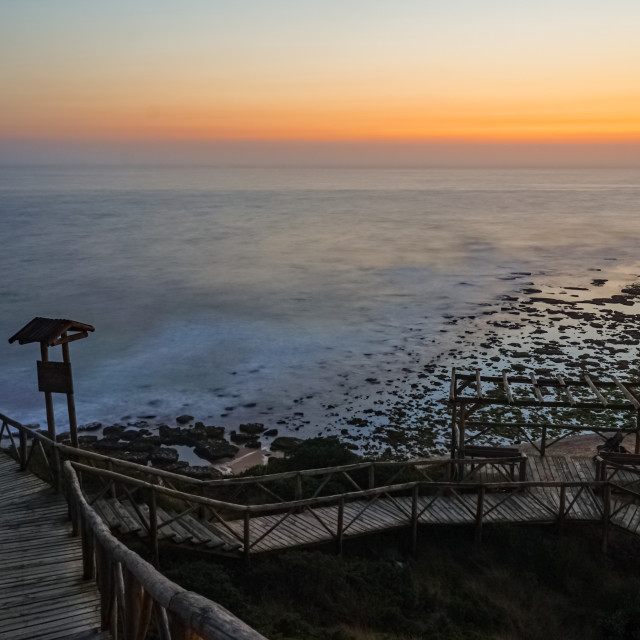 "Sunset at Ribeira D'Ilhas" stock image