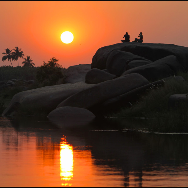 "Sunset at Hampi" stock image