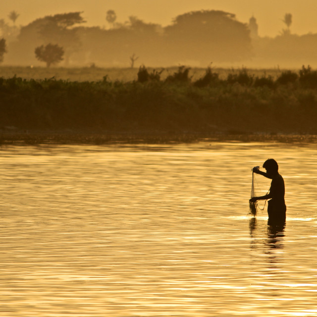 "Fishing in Myanmar" stock image