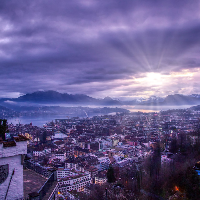 "Swiss Morning" by Warren - £20.00 "Swiss Morning" stock image
