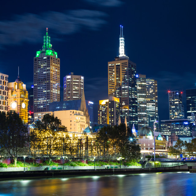 "A night in Melbourne" by Warren - £20.00 "A night in Melbourne" stock image
