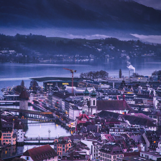 "Early Lucerne" by Warren - £20.00 "Early Lucerne" stock image