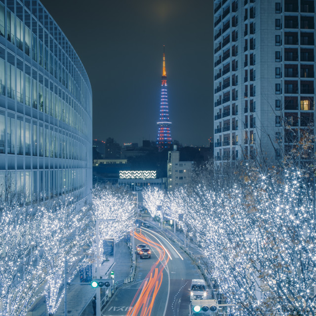 "Christmas in Tokyo" by Warren - £20.00 "Christmas in Tokyo" stock image