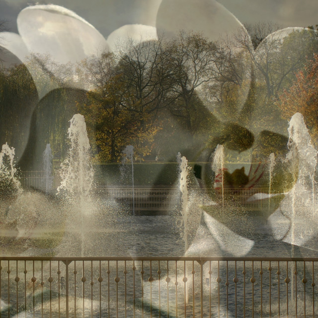 "Flower fountain" stock image